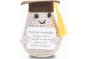 XBOCMY Prezent dla kawalera, pozytywny ziemniak, prezent na zakończenie studiów magisterskich, talizman szczęścia, prezent dla odwagi, prezent kieszonkowy, dekoracja kawalerska, wełniana lalka Potato