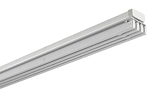 Gardinia Set Completo per Tende a Pannello, Emia, Binario a 2 Vie, Scorrimento a Destra, Accessori Inclusi, Estensibile, 140-225 cm, Alluminio