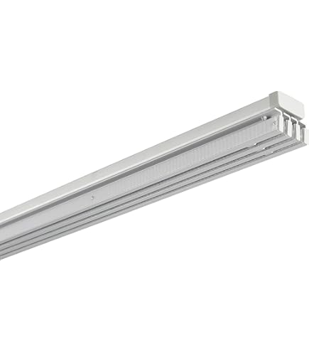 Aluminium Gardinenschiene 3-läufig 140cm - Moderner Vorhangschienensatz In Silber