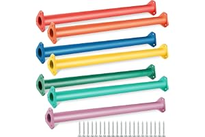 JPOIP 7 färger, 56 cm (22 tum) stål apstänger stege stegstegstegar set för bakgårdar lekplats och barn, inomhus- och utomhusklättringssats (7-pack)