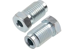 AERZETIX - C74362 - Set di 2 dadi-raccordi maschio 7/16" x 20 UNF per tubo freno - diametro interno 5mm