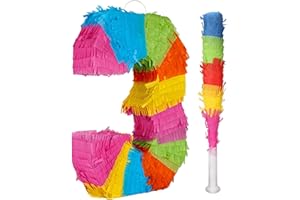 32nd Piñata Birthday Party Game with Stick - Number 3