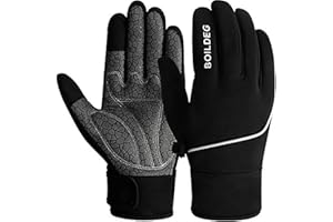 BOILDEG Cycling Gloves Outdoor Windproof Touchscreen Anti-slip Shock-absorbing Pad Bicycle Biking Gloves for Men & Women