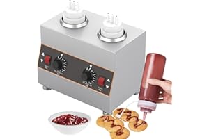 BIXUYOU Riscaldatore elettrico per salsa alimentare da 240 W, macchina per la conservazione del calore della marmellata, salse al formaggio al burro al cioccolato calde, bottiglia da 1-4 guarnizioni