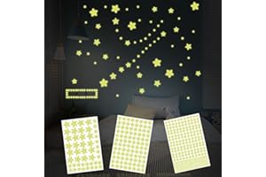 ZWZNBL 452 Pegatinas de estrella que brillan en la oscuridad, hermosas pegatinas adhesivas de estrella luminosa DIY para dormitorio de niños, decoración de sala de estar