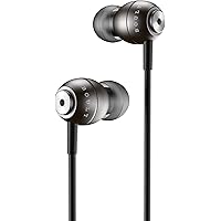 Boult Audio BassBuds Storm-X in-Ear Wired Earphones with Mic and Full Metal Body for Extra Bass & HD Sound with Passive Noise Cancellation (Black)
