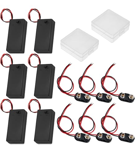 GTIWUNG 50er-Set Vorverdrahtete 3mm LEDs 12V – 5 Farben, Je 10 Stück + Halterungen + 9V Batterieclips