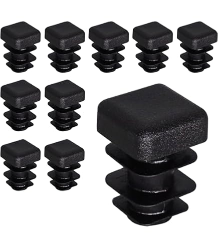 Zaky Tappi Lamellari Per Tubi Rettangolari, 20 X 15 Mm, Neri