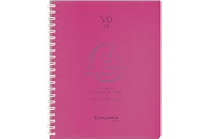 Exacompta Linicolor Weekly 192475e DSS 19 W with Spiral Diary September to December 2018 2019 Fresh Pink Transparent Polypropylene Cover 14 x 18 cm