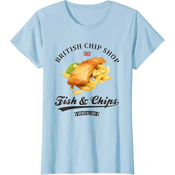 Peggy Goods UK 限定 Fish and Chips Tシャツ Fish and Chips Shop T-Shirt : Amazon.co.uk: Fashion
