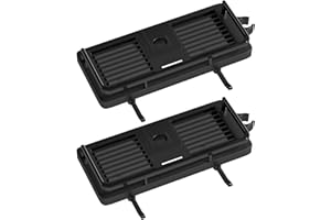 KeZaara Mensola Doccia Senza Foratura, Porta Shampoo Doccia, ABS Plastica-con 2 Ganci e 1 Supporto per Doccia, Adatta per Aste da Doccia 18 a 25mm (Nero, 2 Pezzi)