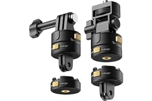 Neewer 6 in 1 Action Camera Mount Kit, Compatible with Hero 13 12 11 Max DJI Osmo Action Insta360, Metal Magnetic Quick Release Mount with 1/4" Thread & Folding Fingers for POV Shots, GP-23