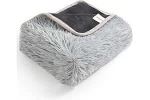 PUHOHUN Couverture imperméable pour Chien 127cmx150cm, réversible, Douce et Moelleuse, Couverture Chaude pour Chat, jeté pour Chiot résistant aux pipis, protège lit et canapé avec Une Douce Peluche