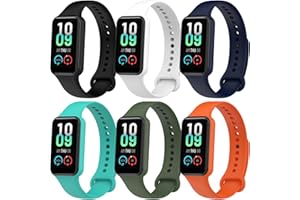 BDIG 6 Pièces Bracelet pour Amazfit Band 7, Bracelet Amazfit Watch Fitness Bande de Remplacement en Silicone Sangles Extensible Compatible avec Amazfit Band 7