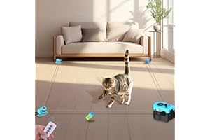 ITSHINY Giochi Per Gatti – Simulazione Realistica di Topo con Percorsi Personalizzabili, Modalità Automatica e Manuale, Ricaricabile, Sicuro e Resistente, per Gioco Attivo e Salute