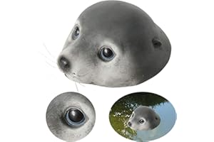 ‎LS-LEBENSTIL LS-LebenStil Deko-Objekt Schwimmtier Robbe Fred 17cm Seehund-Kopf Garten-Figur Teich-Deko