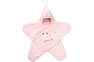 Fehn 00068726 068726 Swaddling Blanket with Velcro Fastening for Prams, Carriers, Car Seats, Cot for Babies 0-6 Months, Pink, 1 Count (Pack of 1)