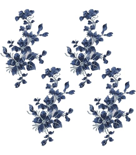 Applicazione Con Strass Neri Per Abiti Da Sposa E Cerimonie - Toppa Da Cucire 160x100 Mm - Accessorio Moda Brillante - 3