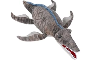 DESCONOCIDO Juguete de peluche de dinosaurio, muñeco de peluche Mosasaurus, cojín de peluche suave gris esponjoso para abrazar a un amigo, regalo para cada edad y ocasión (g-0109)