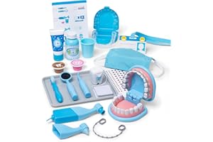 Melissa & Doug - Coffret Dentiste Super Sourire 26 Pièces - Jeu Imitation - Jeu De Rôle Apprenti Dentiste - Jouet D'Activité, De Développement Et d'apprentissage - Cadeau Enfant 3 Ans Et +