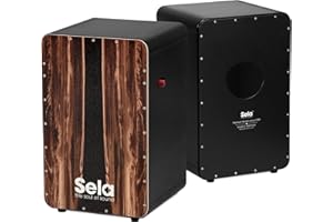Sela SE 107 Casela Pro Dark Nut Snare Cajon with On/Off-Mechanism/Pre-Assembled, Black
