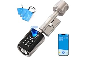WE.LOCK WELOCK ToucA51 Türschloss Fingerabdruck, Passcode Fingerabdruck Schloss Haustür, mit RFID-Karte App, Elektronische Zahlencode Türschloss Verstellbarer Schließzylinder für 30-70mm Tür