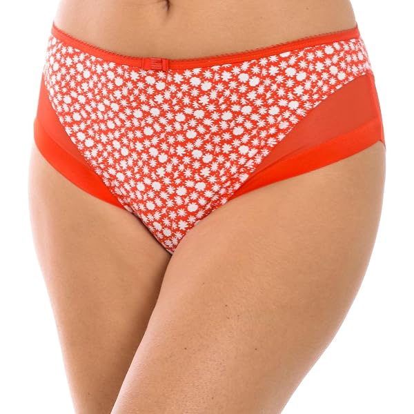 Soutien-gorge Dim Generous - Rouge à Fleurs Rétro 'Daisy' - Taille 95E Avec Armatures - Neuf Avec étiquettes