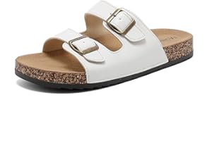 zaxunai Ciabatte Donna Estive Sandali Sughero Plantare Dobbia Fibbia Moda Antiscivolo Gomma Suole Scarpe