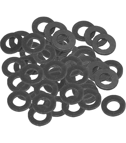 Sourcingmap Rondelle Piatte In Gomma 8 Mm OD 3 Mm ID 3 Mm Spessore Per Tubo Dell'acqua Del Rubinetto, Confezione Da 20 - 4