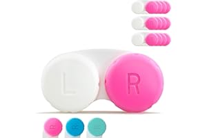 Tampen Etui pour lentilles de Contact · 12 pièces · Lentilles de Contact Stockage annuel · idéal pour Les déplacements · Hygiène · Rose