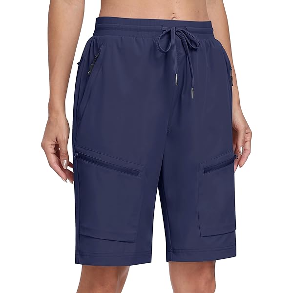 Bermuda Lunghi BALEAF Donna - Asciugatura Rapida, UPF 50+, Con Tasche, Per Golf E Campeggio - Foto 2