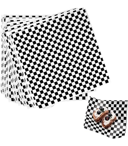 Carta Forno 100 Fogli 28x38cm: Carta Cerata Oleata Impermeabile Con Motivi Per Alimenti, Hamburger E Pasticceria - 5