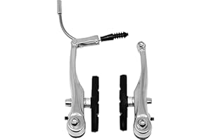 IBK Coppia Freni V-Brake per Bicicletta Set Freno a V per Bici Universale, Modello Alluminio Cromato Pinza con Pattini Freno