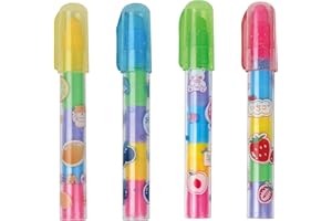 DURONGE 4 Stück Stift Stil Radiergummis Stiftförmige Schiebbare Radiergummis in 5 Farben, Stapelbar, für Künstler Schreibwaren Geburtstag Geschenke Bürobedarf