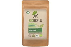 BIOBALU Bio Brokkoli Keimsprossen Samen 500 g - Microgreens & Sprossen Saatgut - Zur Anzucht im Sprossenglas, in der Keimschale & im Sieb - Keimsaat (Brokkoli)