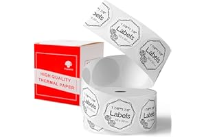 MEMOKING M110 etykiety okrągłe etykiety do drukarek etykiet Phomemo M110, M200, M120, M220, do etykiet Phomemo, etykiet termicznych, samoprzylepny papier samoprzylepny, 50 x 50 mm, 140 etykiet/rolka