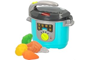 PlayGo Robot de cocina eléctrico de juguete, Juguete de cocina, Juguetes de hogar, con sonidos, con alimentos de cocina, 3 pilas AAA incluidas, +3 años