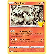 Reshiram 002/025 Rare Pokemon Card (Celebrations 25th