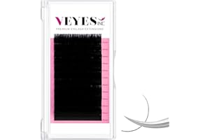 VEYES Classic Individual Lash Extensions 0.03-0.20 C/CC/D/DD Curl 8-20mm Mixed & Single Length Volume Eyelashes Tray, Matte Black, Professional Supplies for Lash Techs (0.05 CC 15-20mm)