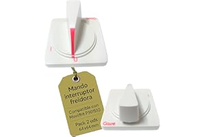 CubetasGastronorm ® Mandos Interruptores 2 Piezas Blanco para Freidora Compatible con Movilfrit Modelo P901510 Diseño Ergonómico 64x64mm para Cocina Profesional Hostelería Ø50mm Durable