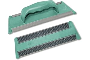 TTS Cleaning 00008702 Attrezzo 30 cm con Sistema Velcro e Impugnatura a Mano, Verde