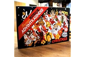 ‎FIRELAND FOODS Chili- und BBQ-Adventskalender mit 24 Produkten | von mild bis höllisch | Geschenk für Advent und Weihnachten | Geschenk für Männer | Version mit Türchen | 1170g Füllgewicht