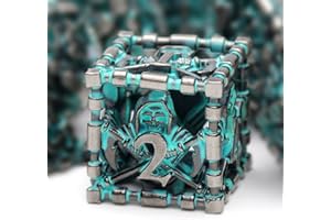 HNCCESG Juego de Dados de Metal D&D, Dungeons and Dragons Dice Juego de Dados de Metal Poliédricos Parca Huecos para Juegos de rol D y D para Juegos de Mesa (Parca Azul)