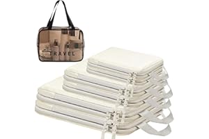 SWIHELP Opakowanie Kompresyjne 7 szt. Kostek do Bagażu Podręcznego Torby Podróżne z Możliwością Rozbudowy Niezbędne do Walizek Zestaw Toreb Podróżnych z Organizerem do Bagażu