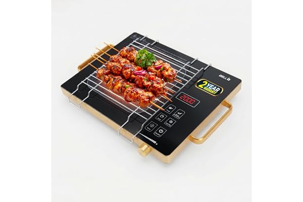 iBELL 10YO 2000W Infrared Cooktop, Touch Panel, Temperature Control & Strong Handle High Energy Efficient Compatible with All Cookwares Golden Finish