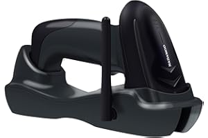 NADAMOO 1D 433Mhz Wireless Barcode Scanner with Charging Base Cordless Laser USB Barcode Reader 10000 Bar Code Off-line storage for Computer