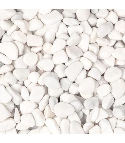 Petites Pierres Pour Peinture Et Galets De Jardin Galets Blancs Pierre Décoratives Naturelle Marbre Gravier Gravier Décoratif Galet Pour Décoration De Jardin Couleurs Acryliques Aquarium Déco 20-40 Mm