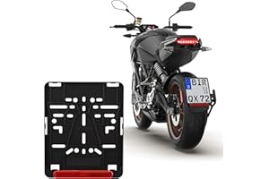 3D CARBON DESIGN 1x Kennzeichenhalter Für Kennzeichen im Format 180 x 200 mm 18 x 20 cm (für Motorrad Roller) Material ABS Kunststoff Schwarz (Unlackiert) Mit Rückstrahler Reflektor mit Zulassung
