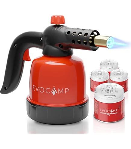 Pocket Torch Lötbrenner Mit Piezo-Zündung | Windstabile Flamme Bis 800°C | Ideal Für Hobby & Camping