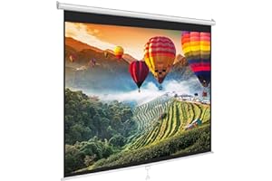 Pyle Beamer Rollo-Leinwand, 72 Zoll, 144x107 cm 4:3, Full-HD & 4K-kompatibel, Ausziehbar, Projektor- Leinwand für Wand/Decke, ideal für Heimkino & Präsentationen